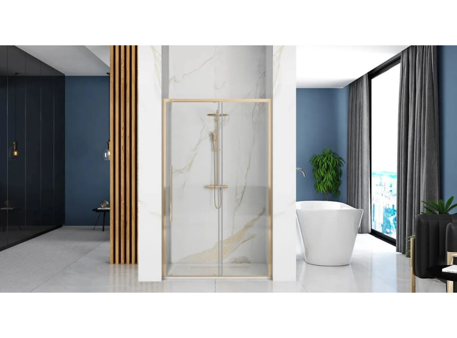 Sprchové dvere MAXMAX Rea SOLAR 120 cm - zlaté