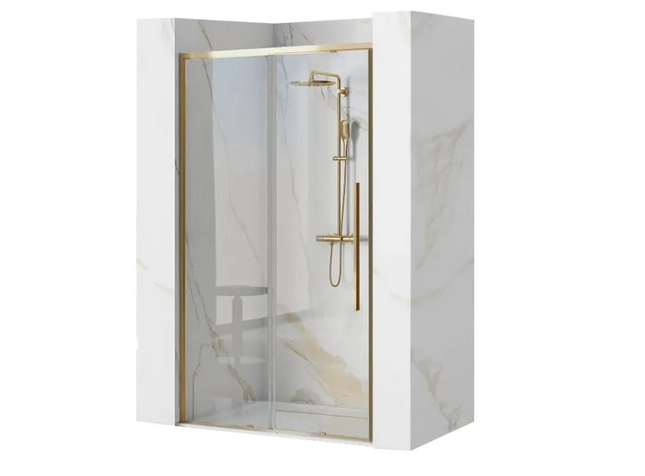 Sprchové dvere MAXMAX Rea SOLAR 120 cm - zlaté