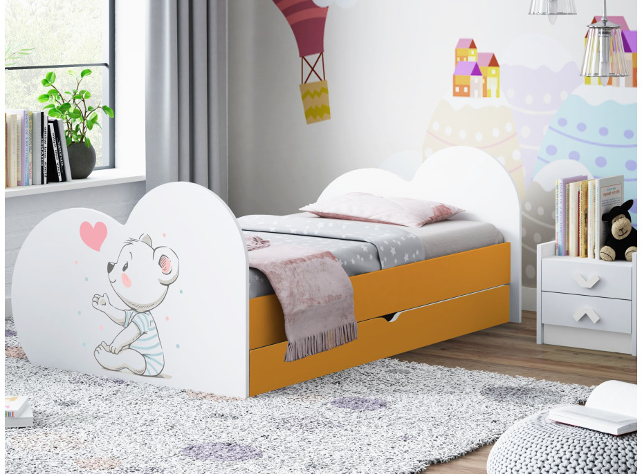 Detská posteľ zamilovaní KOALA 160x80 cm, so zásuvkou (11 farieb) + matrace ZADARMO