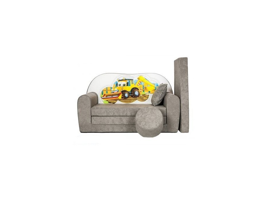 Detská pohovka BAGR - šedá