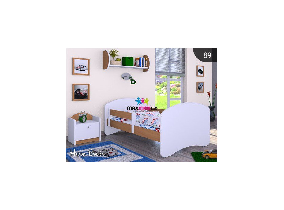 Detská posteľ bez šuplíku 180x90cm bez motívu - buk