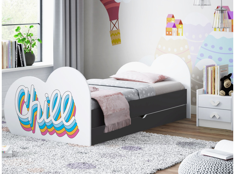Detská posteľ CHILL 180x90 cm, so zásuvkou (11 farieb) + matrace ZADARMO