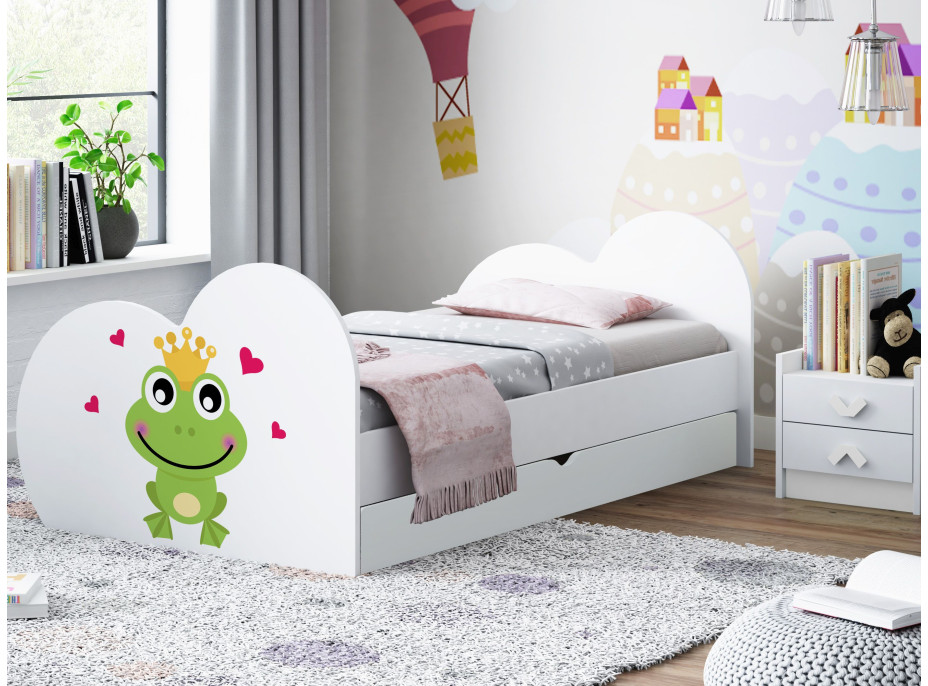 Detská posteľ ŽABKA 180x90 cm, so zásuvkou (11 farieb) + matrace ZADARMO
