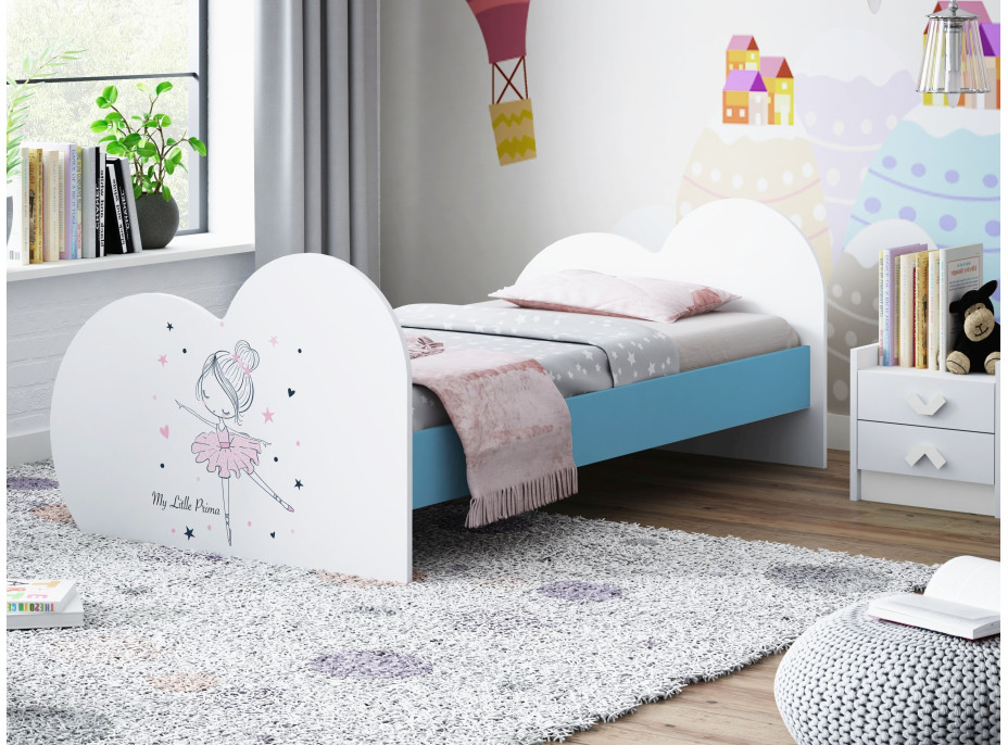 Detská posteľ BALETKA 190x90 cm, so zásuvkou (11 farieb) + matrace ZADARMO