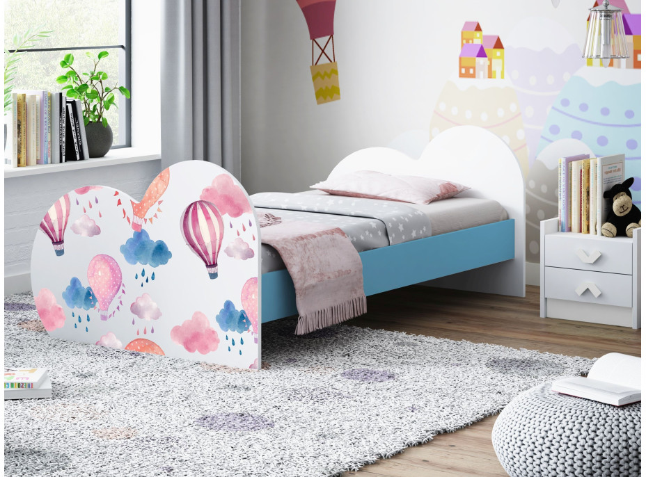 Detská posteľ BALÓNY 190x90 cm (11 farieb) + matrace ZADARMO
