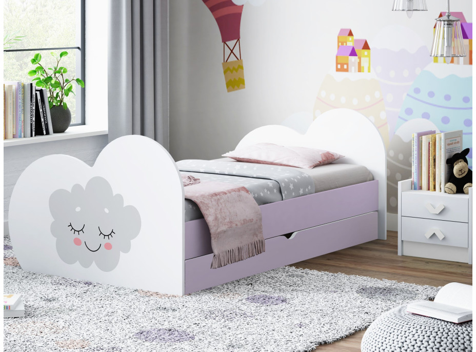 Detská posteľ MRÁČIK 190x90 cm, so zásuvkou (11 farieb) + matrace ZADARMO