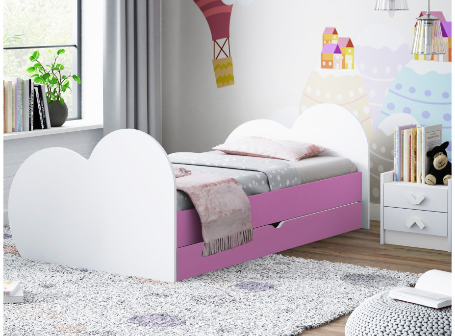 Detská posteľ LOVE bez motívu 190x90 cm, so zásuvkou (11 farieb) + matrace ZADARMO