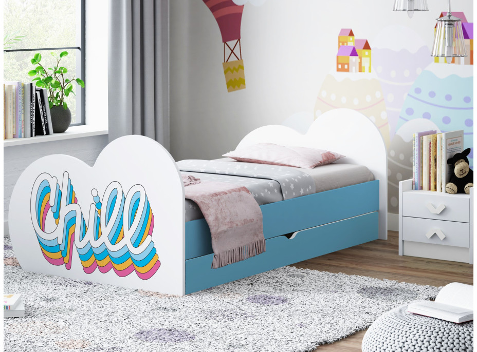 Detská posteľ CHILL 190x90 cm, so zásuvkou (11 farieb) + matrace ZADARMO
