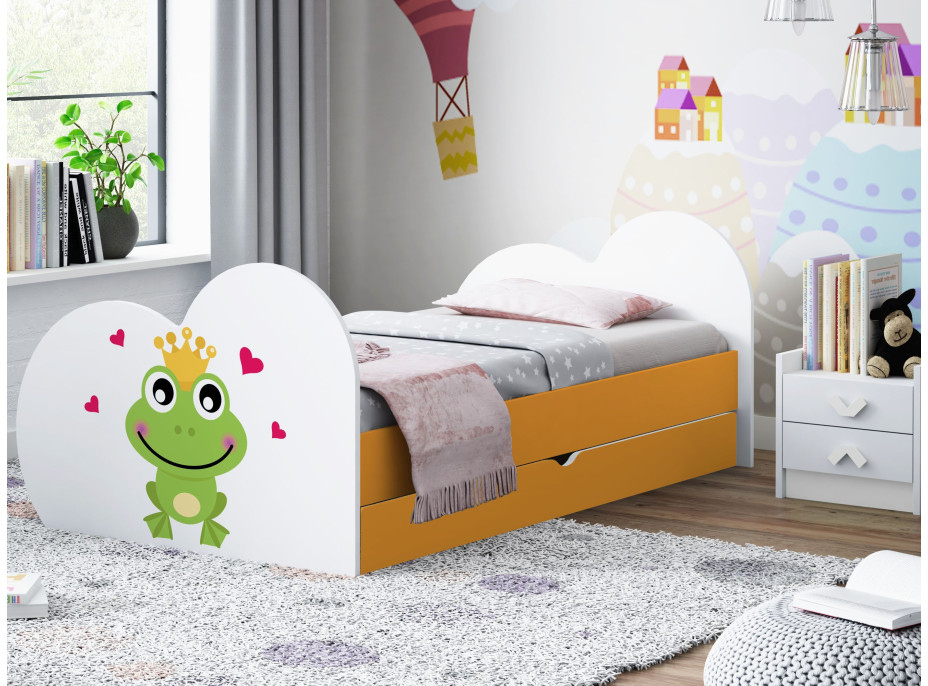 Detská posteľ ŽABKA 190x90 cm, so zásuvkou (11 farieb) + matrace ZADARMO