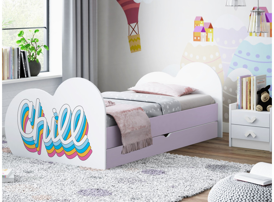 Detská posteľ CHILL 200x90 cm, so zásuvkou (11 farieb) + matrace ZADARMO