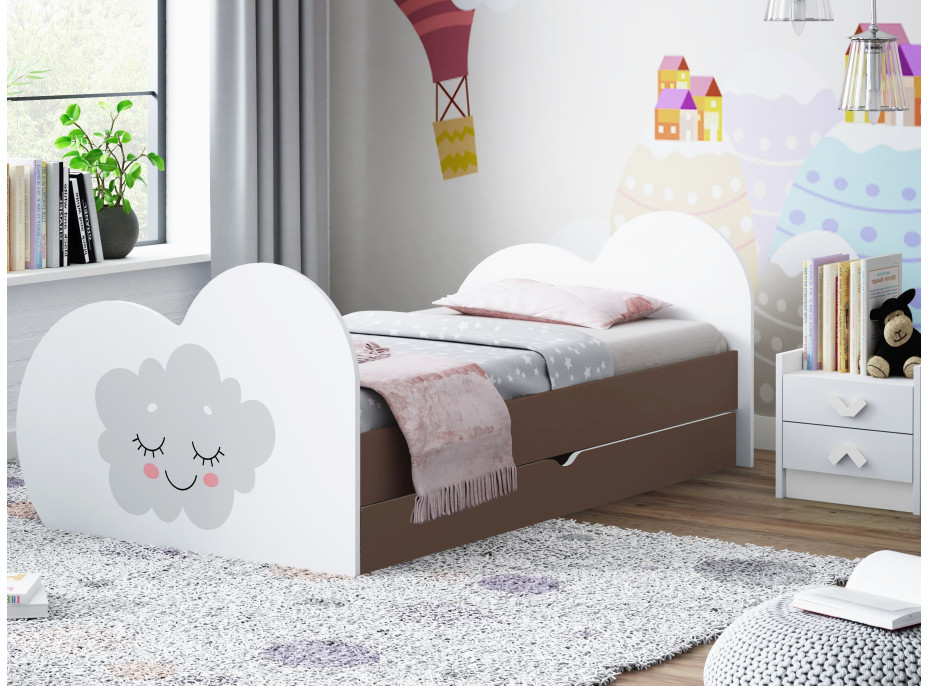 Detská posteľ MRÁČIK 200x90 cm, so zásuvkou (11 farieb) + matrace ZADARMO
