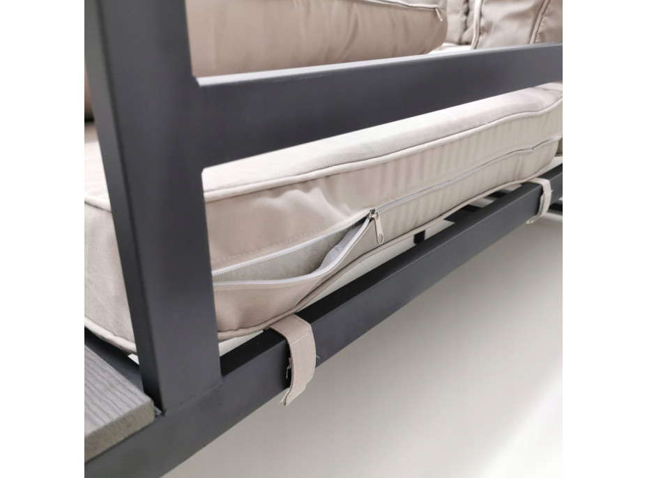 Záhradná zostava nábytku VENTURA pre 5 osôb - svetlo šedá