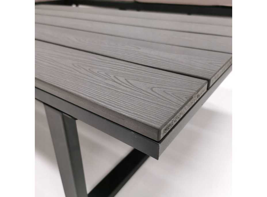 Záhradná zostava nábytku VENTURA pre 5 osôb - svetlo šedá