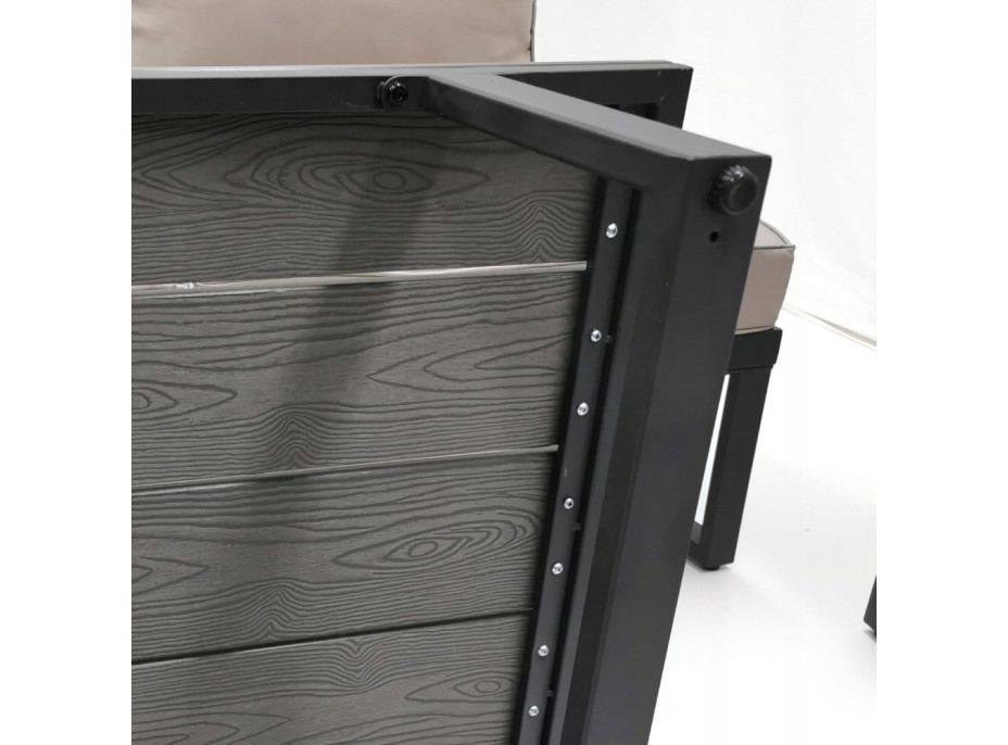 Záhradná zostava nábytku VENTURA pre 5 osôb - svetlo šedá