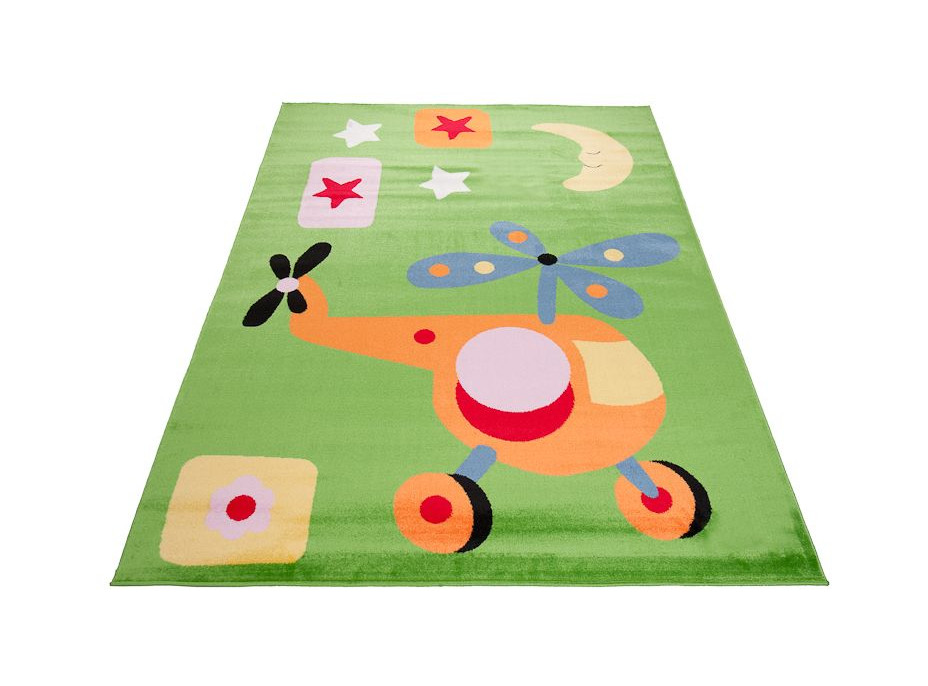 Detský koberec VRTUĽNÍK - zelený