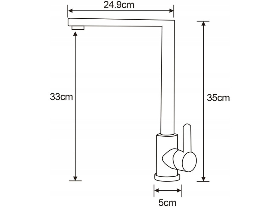 Kuchynská batéria MEXEN GINA - inox, 672300-99