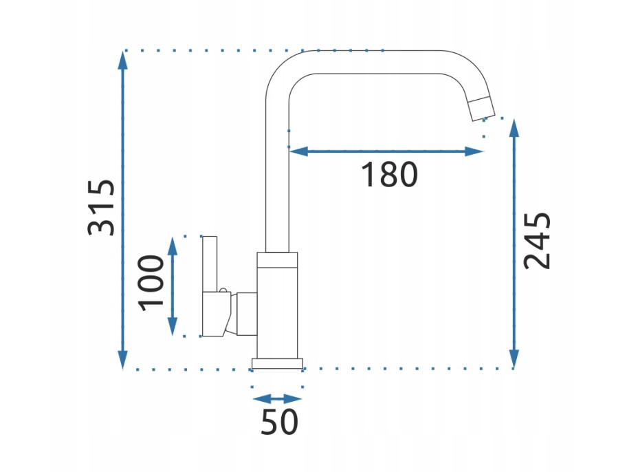 Umývadlová batéria FOLK - vysoká - rose gold
