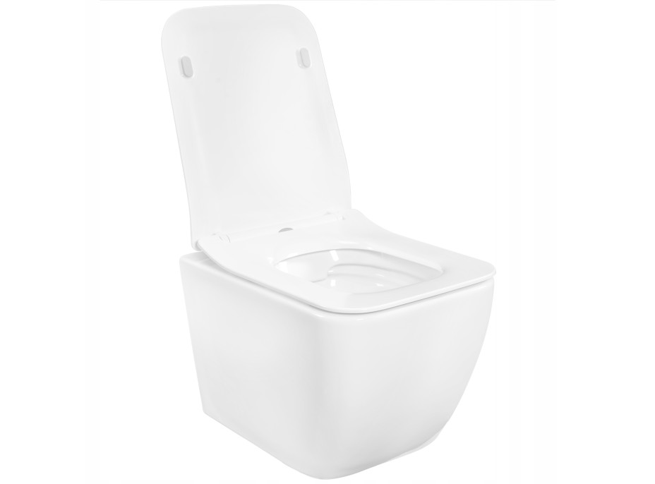 Závesné WC MAXMAX Rea MARTIN RIMLESS + Duroplast sedátko slim