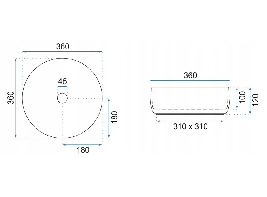 Keramické umývadlo SAMI APOGEO MARBLE - imitácia mramoru