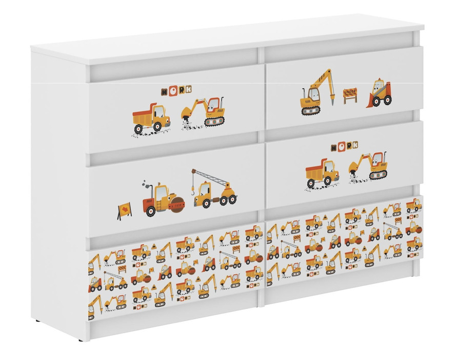 Detská komoda R120 - STAVEBNÉ STROJE