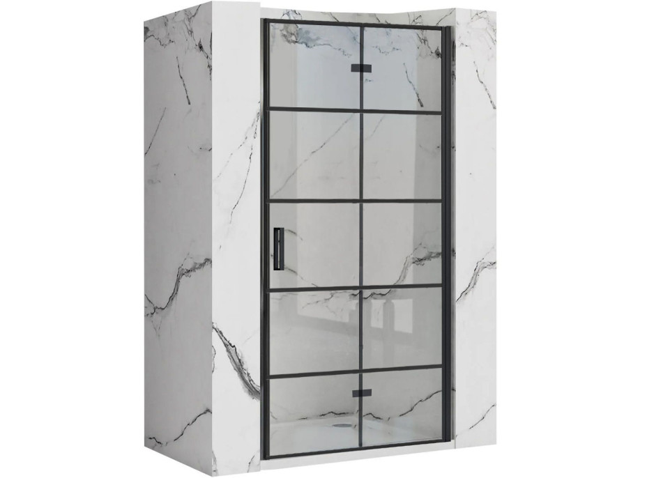 Sprchové dvere Moliere 80 cm s mriežkou - čierne