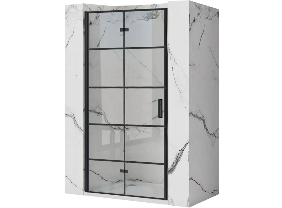 Sprchové dvere Moliere 90 cm s mriežkou - čierne