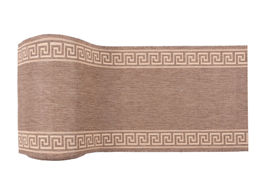 Sisalový PP behúň GREEK - hnedý / béžový - 70x100 cm