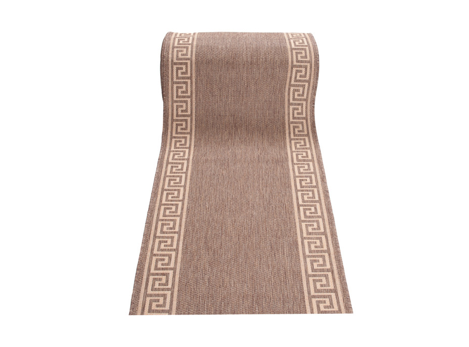 Sisalový PP behúň GREEK - hnedý / béžový - 70x100 cm