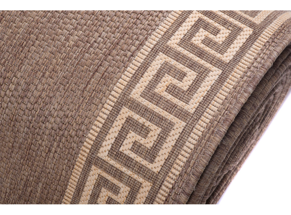 Sisalový PP behúň GREEK - hnedý / béžový - 70x100 cm