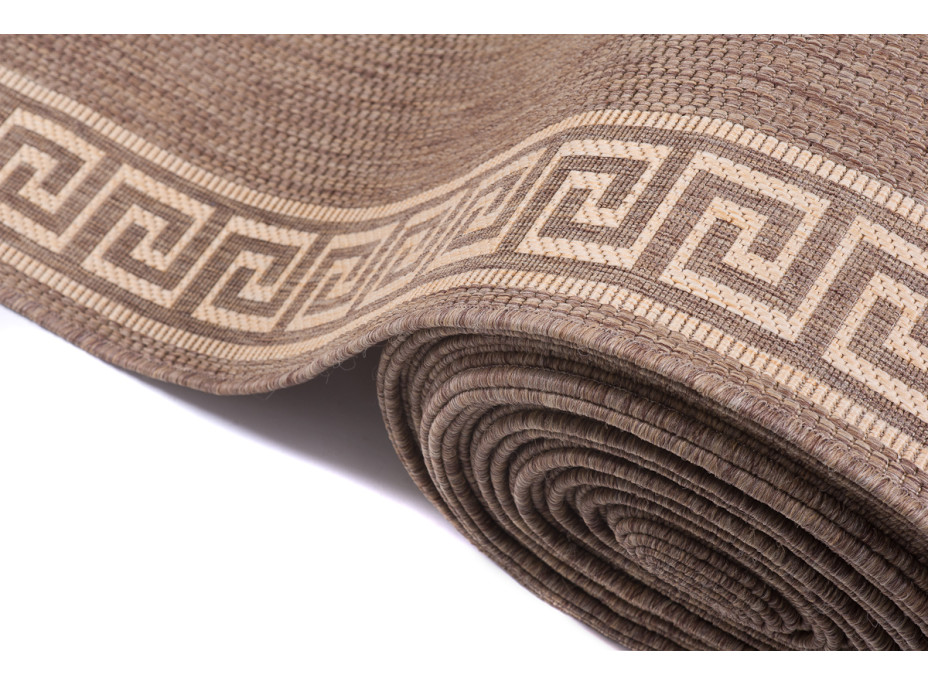 Sisalový PP behúň GREEK - hnedý / béžový - 70x100 cm