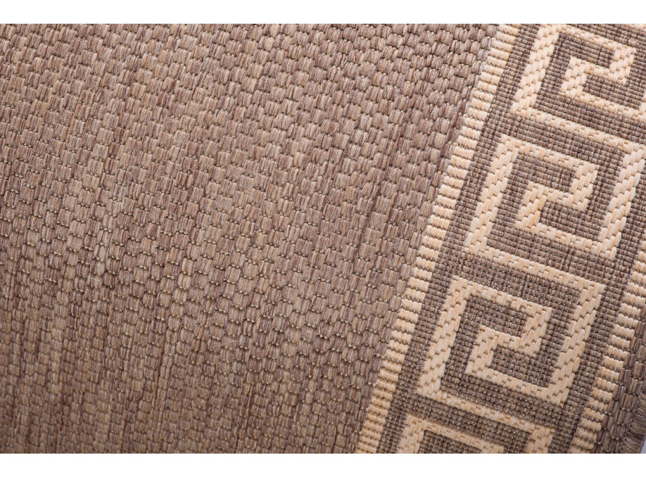 Sisalový PP behúň GREEK - hnedý / béžový - 70x100 cm