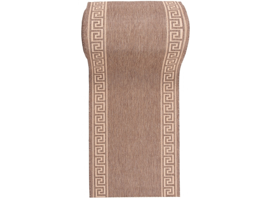 Sisalový PP behúň GREEK - hnedý / béžový - 70x100 cm