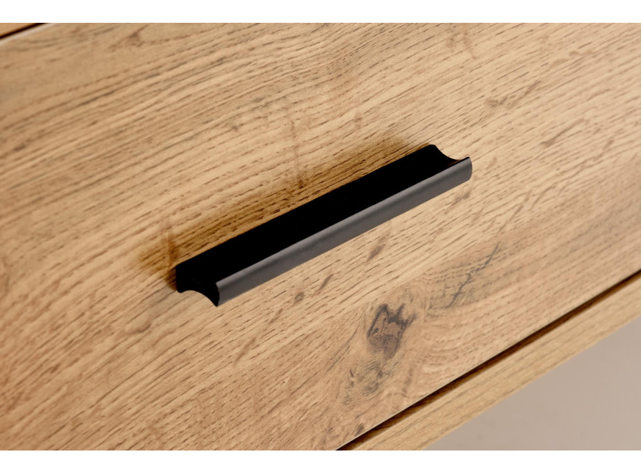 Konferenčný stolík CONSTANTINE - dub prírodný / kov - so zásuvkami