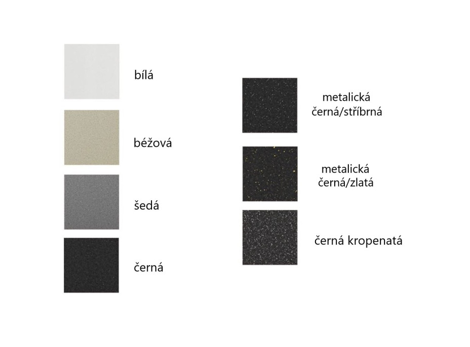 Kuchynský granitový drez LEO - 90 x 50 cm - metalický čierny/strieborný, 6501901010-73