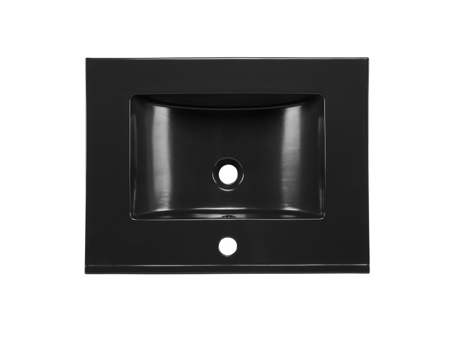Keramické umývadlo LAVA BLACK 60 cm DP - čierne matné