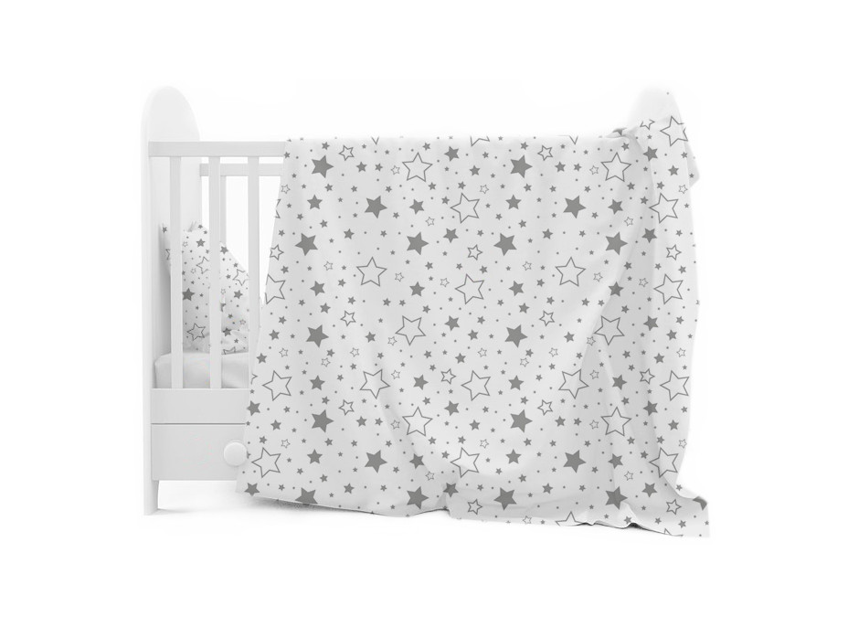 Detské bavlnené obliečky do postieľky 135x100 cm BABYMAM PREMIUM - Mliečna dráha