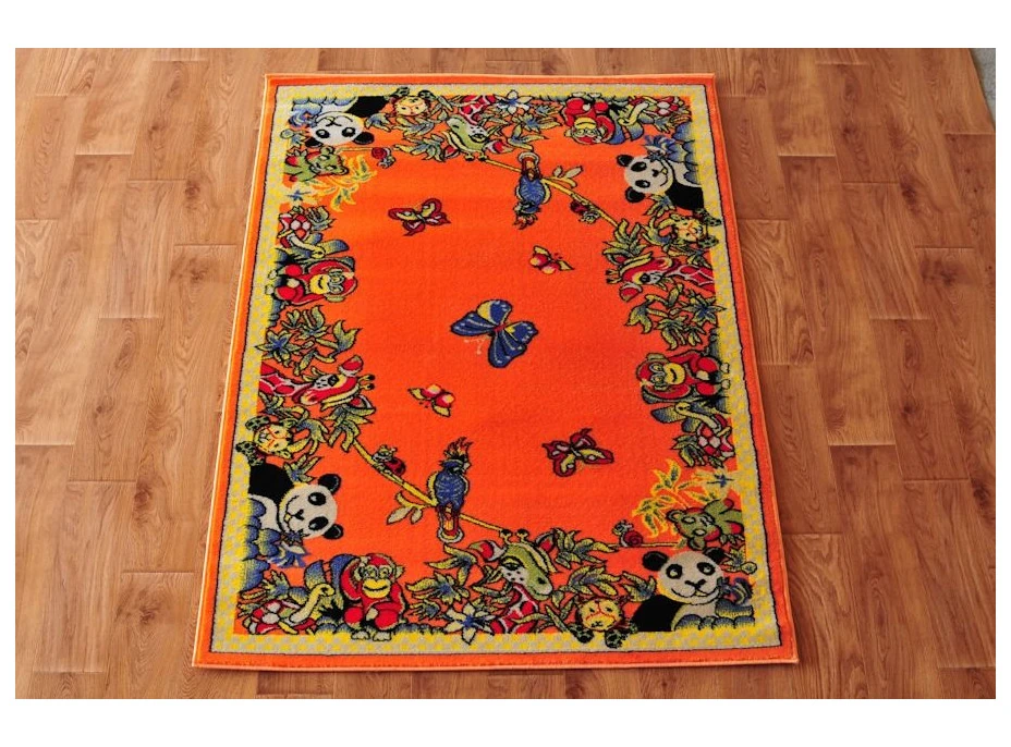 Detský koberec FUNKY ZOO orange
