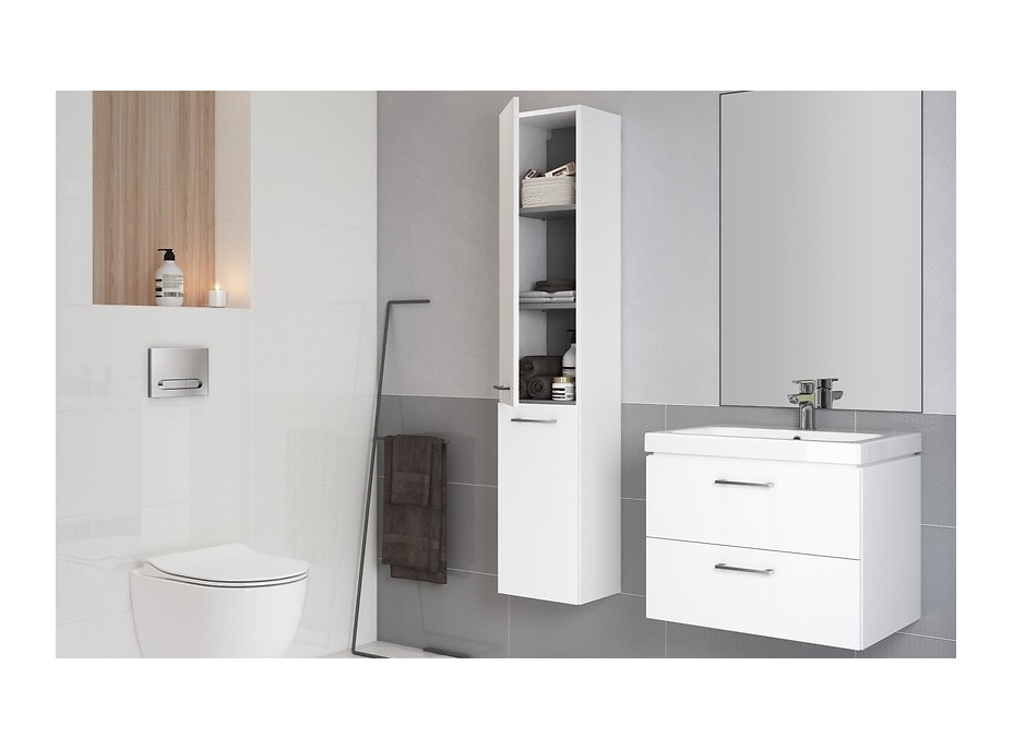 Kúpeľňová skrinka s umývadlom CERSANIT - SET 801 LARA CITY 50 - BIELA (S801-141-DSM)