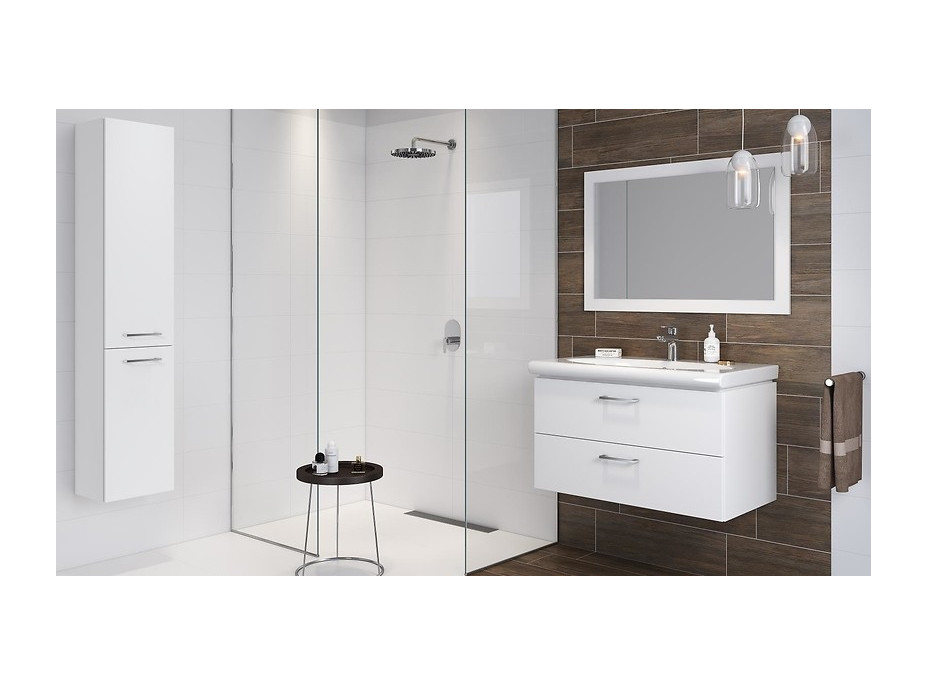 Kúpeľňová skrinka s umývadlom CERSANIT - SET 802 LARA CITY 60 - BIELA (S801-142-DSM)