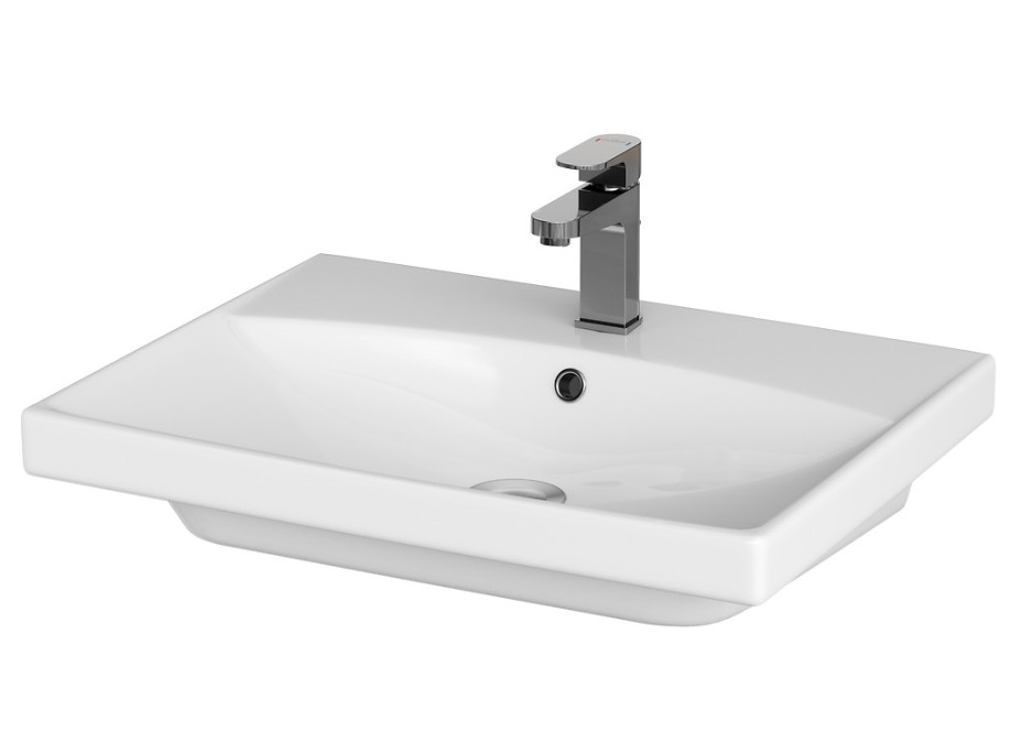 Kúpeľňová skrinka s umývadlom CERSANIT - SET 803 LARA CITY 60 - ORECH (S801-143-DSM)