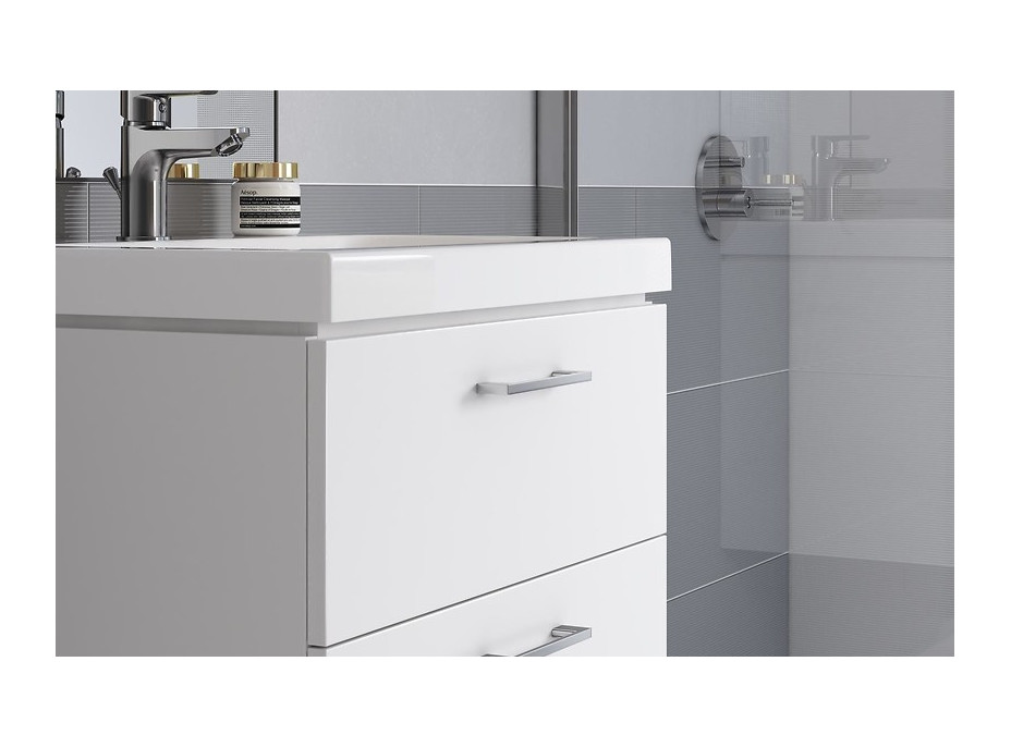 Kúpeľňová skrinka s umývadlom CERSANIT - SET 806 LARA COMO 50 - BIELA DSM (S801-146-DSM)