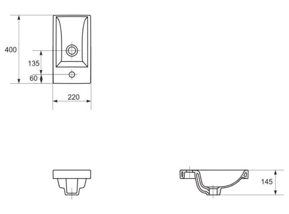 Kúpeľňová skrinka s umývadlom CERSANIT - SET 886 LARA COMO 40 - BIELA DSM (S801-187-DSM)