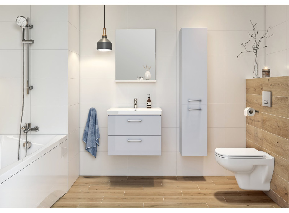 Kúpeľňová skrinka s umývadlom CERSANIT - SET 969 LARA CITY 60 - ŠEDÁ DSM (S801-216-DSM)