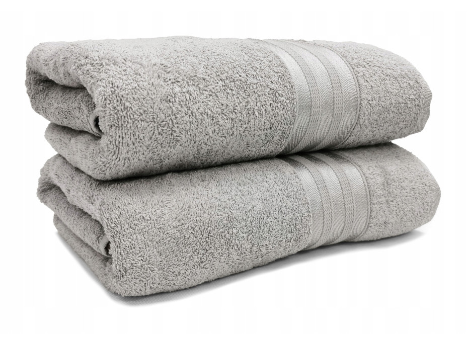 Bavlnená osuška WIKI - 70x140 cm - 450g / m2 - svetlo šedá