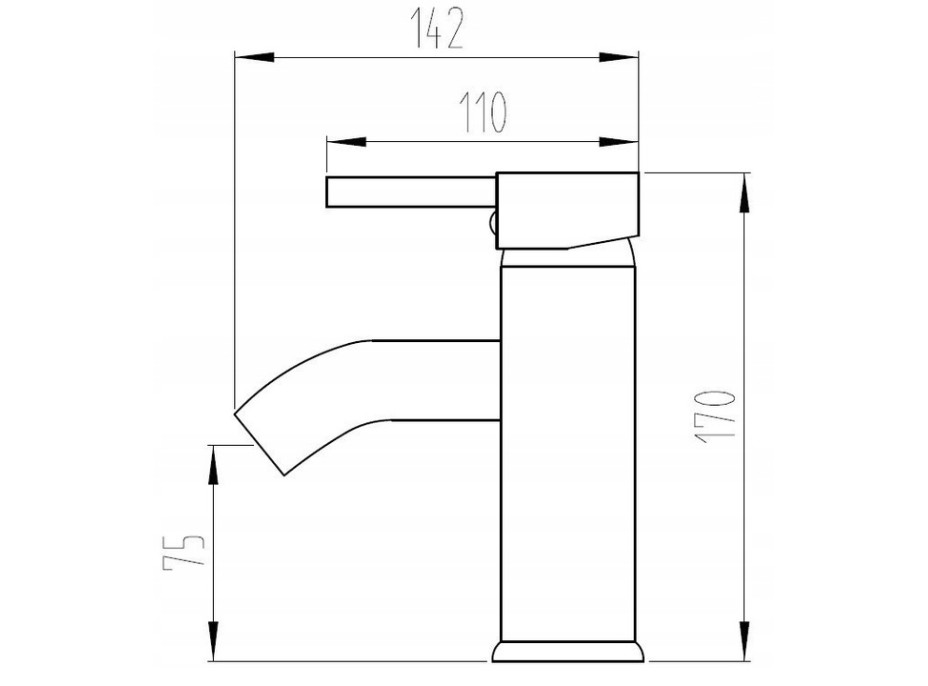 Umývadlová MEXEN LUA typ A - biela - nízka, 72800-20