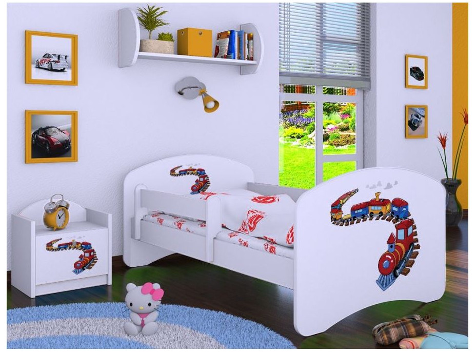 Detská posteľ bez šuplíku 180x90cm MAŠINKA - biela