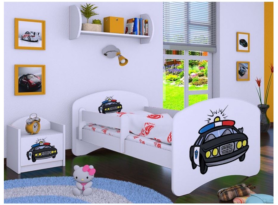 Detská posteľ bez šuplíku 160x80cm POLÍCIA - biela