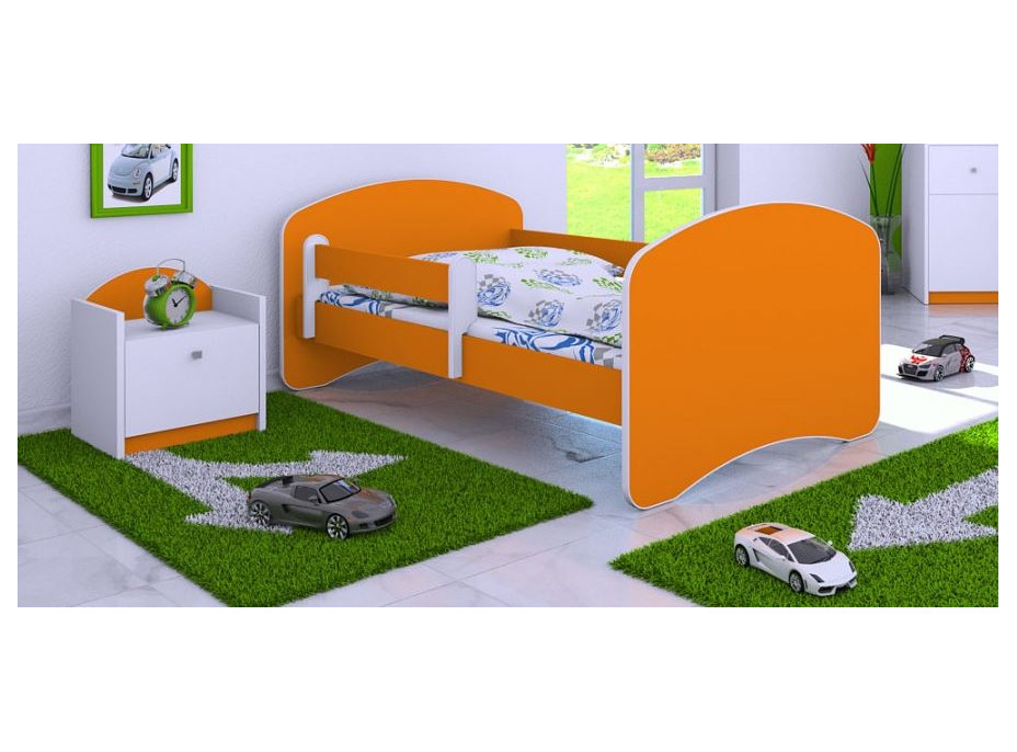 Detská posteľ 180x90 cm - ORANŽOVÁ
