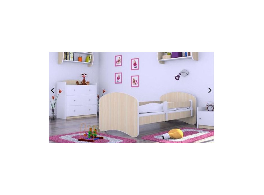 Detská posteľ 160x80 cm - MLIEČNY DUB