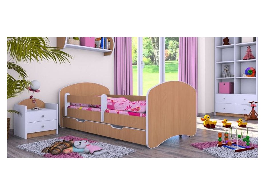 Detská posteľ so zásuvkou 180x90 cm - BUK